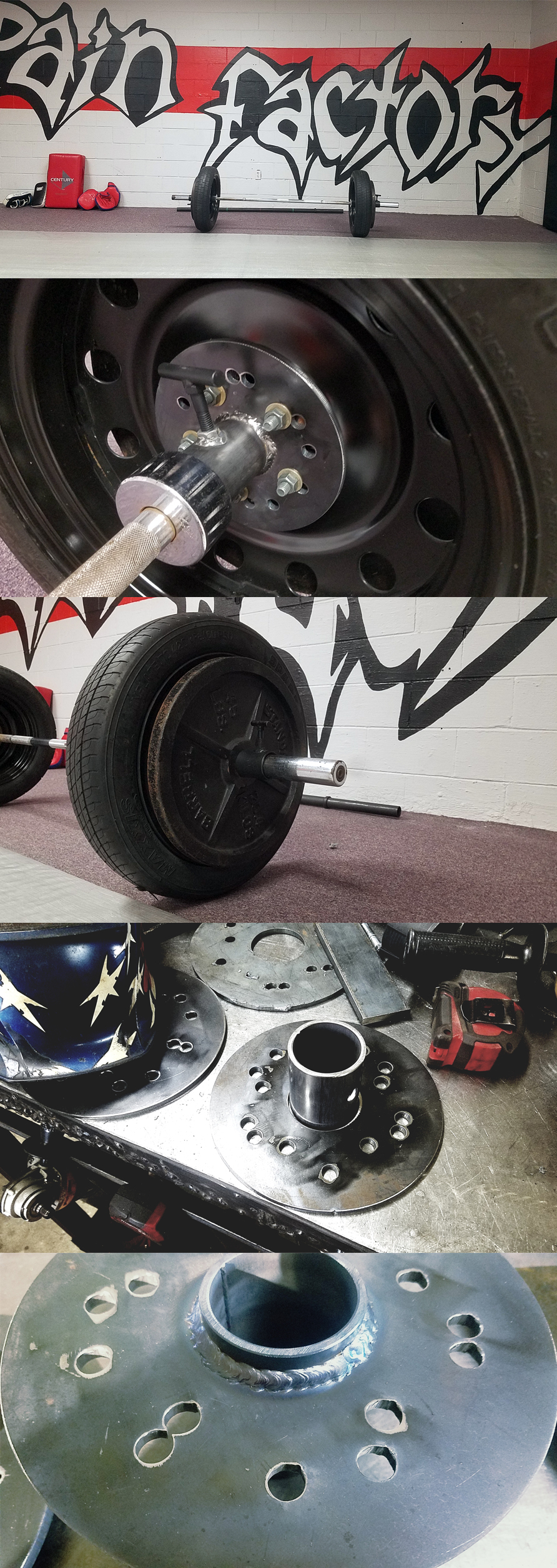Tested the wheel adapters with "donut tires" r/homegym