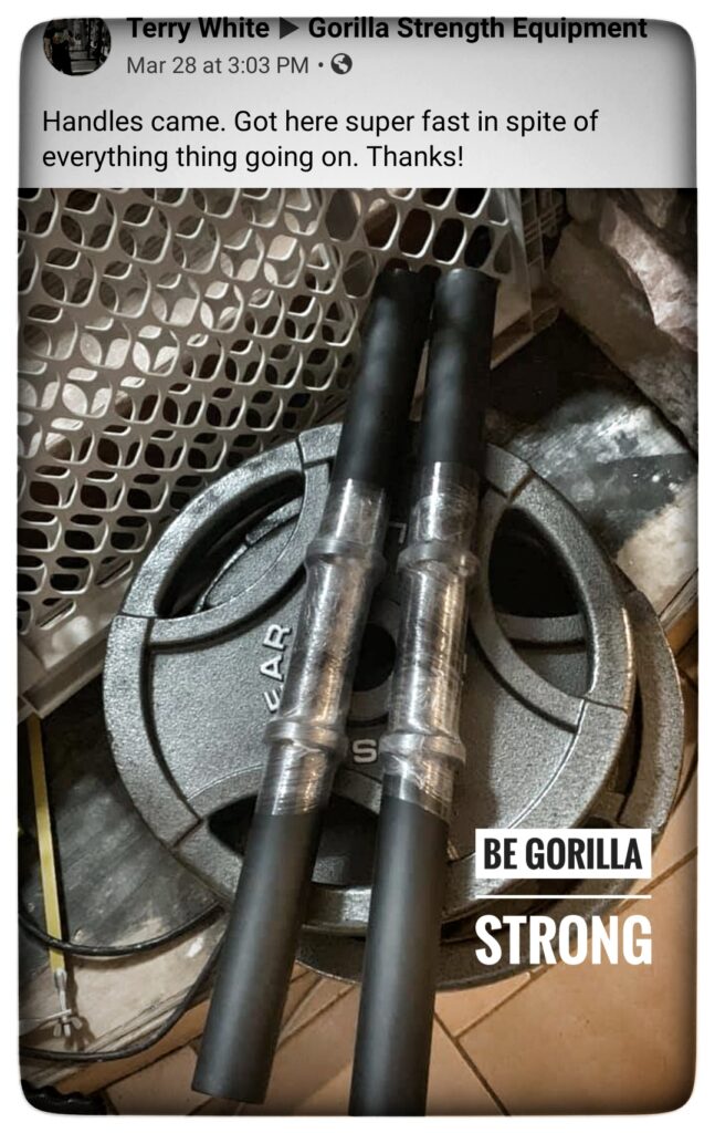 Thick Grip Dumbbell Handles Gorilla Strength Equipment