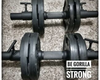 Knurled Thick Grip Dumbbell Set (Collars Included)